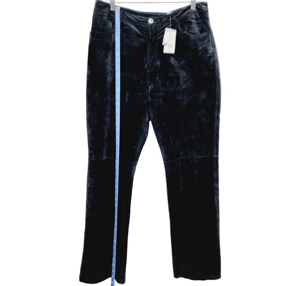 Chicos Pants Black Leather Straight Leg flat Front Size 2 - Picture 3 of 10